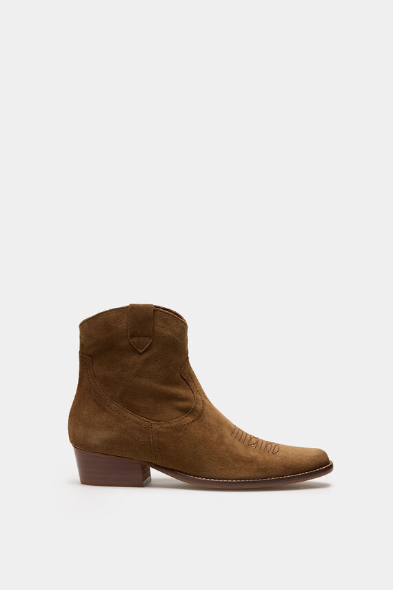 Botín cowboy piel