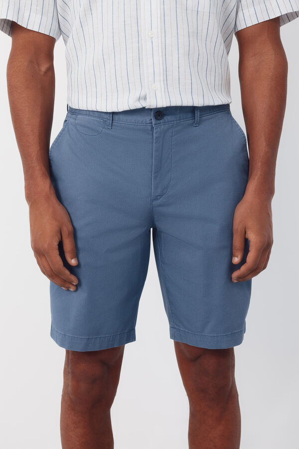 Cortefiel Bermuda chinos regular print Blue