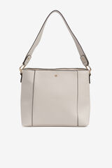 Vilanova Mala de ombro efeito pele Ecru