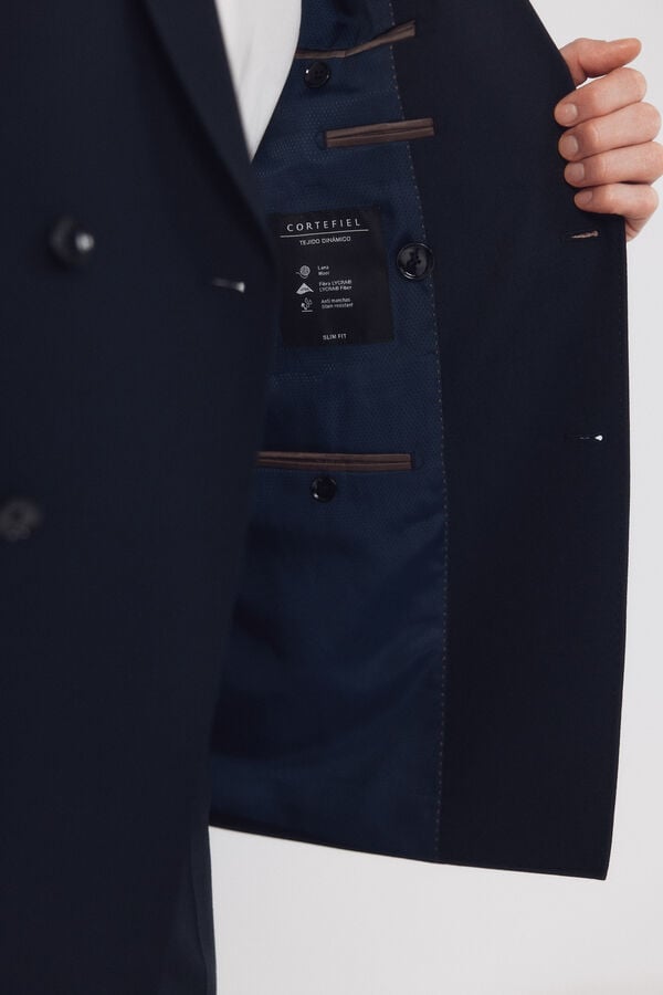 Cortefiel Blazer cruzado estrutura dynamic azul Azul