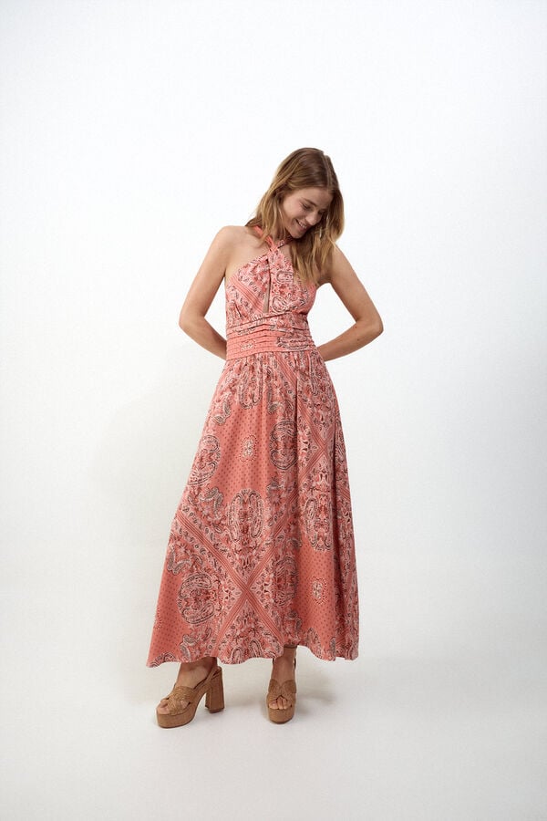 Slowlove Vestido estampado halter Multicolor