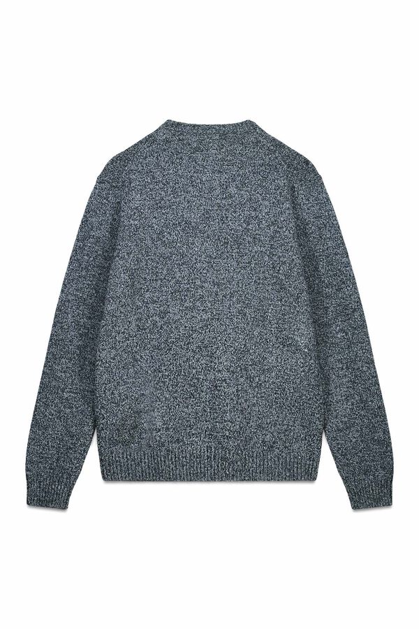 OOTO Jersey cuello redondo algodón torzal Azul oscuro