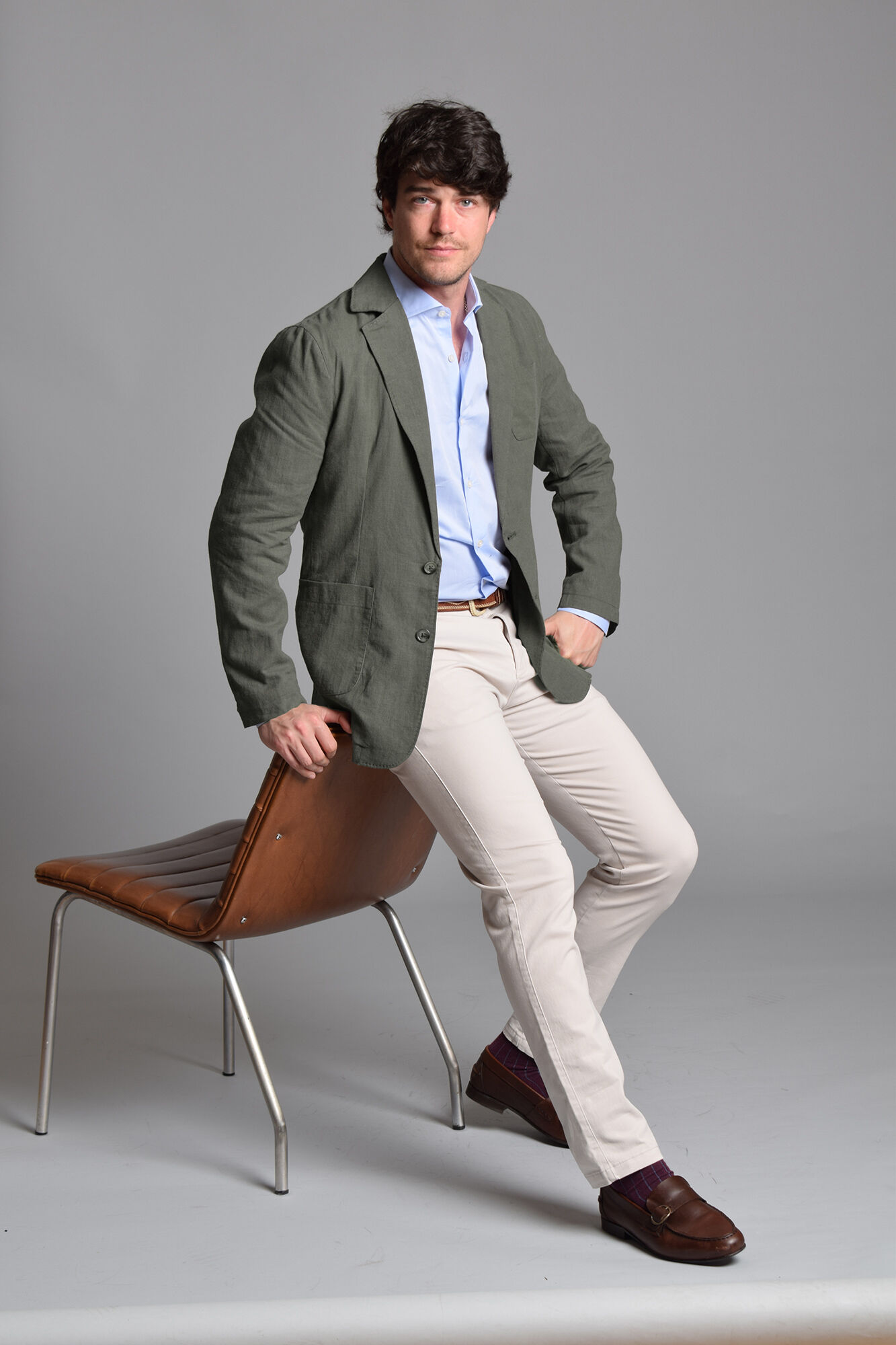 Cloking Blazer de linho