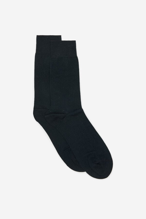 Cortefiel Plain dress socks Black