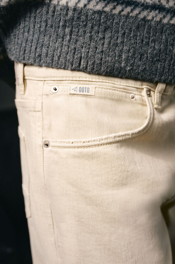 OOTO Pantalón vaquero straight fit Beige