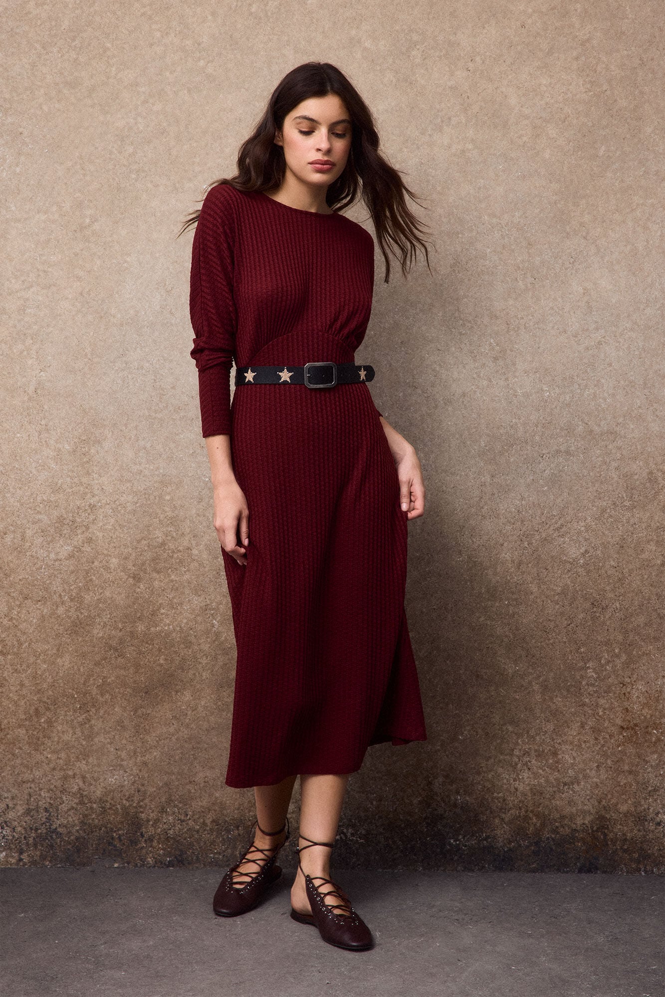 Slowlove Vestido com estrutura manga morcego
