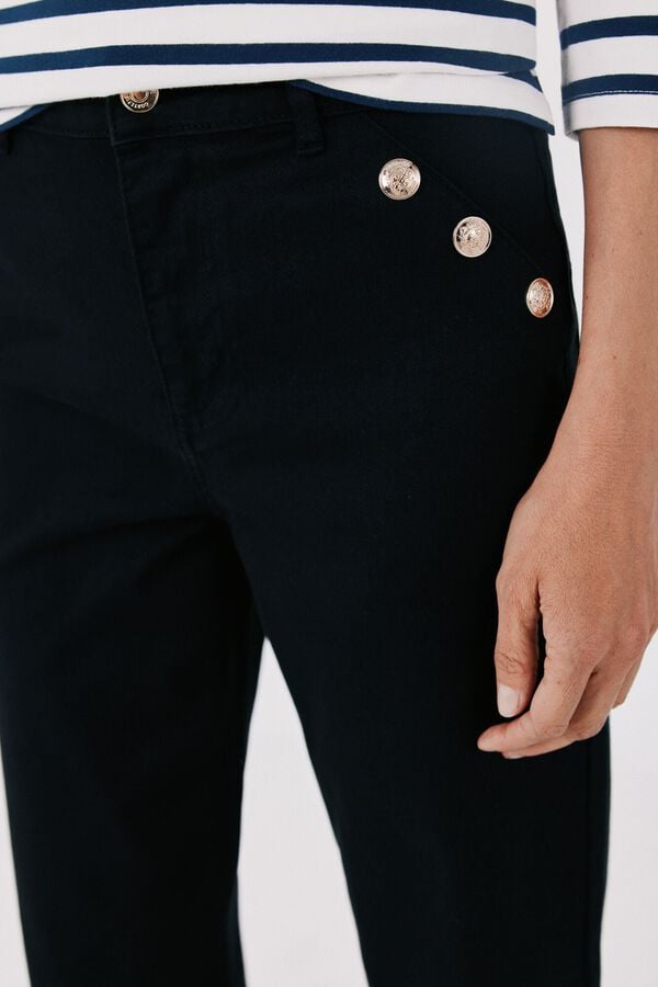 Cortefiel Jeans Botones Negro