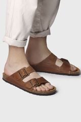 Toni Pons Sand&aacute;lia de homem em pele Castanho