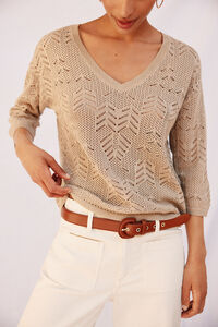 Cortefiel Lurex openwork jumper
