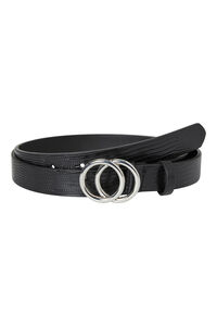 Cortefiel Leather-effect belt Black