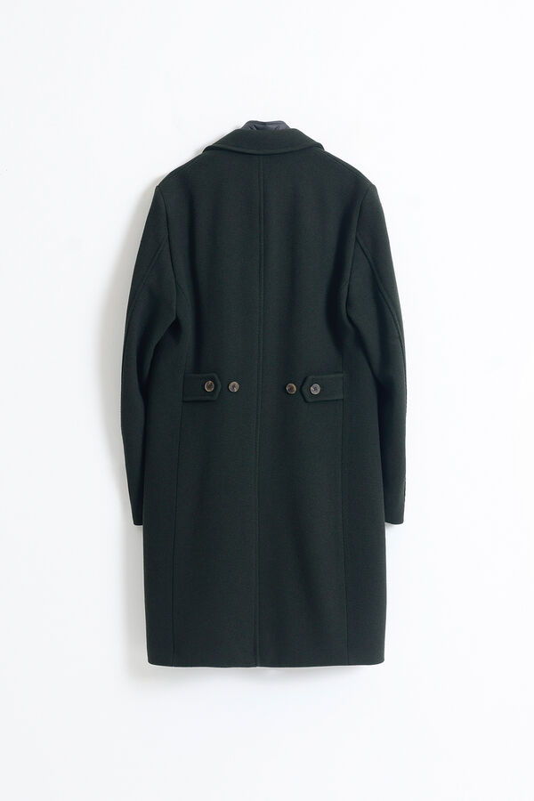 PuroEGO Sobretudo com gola removível Verde