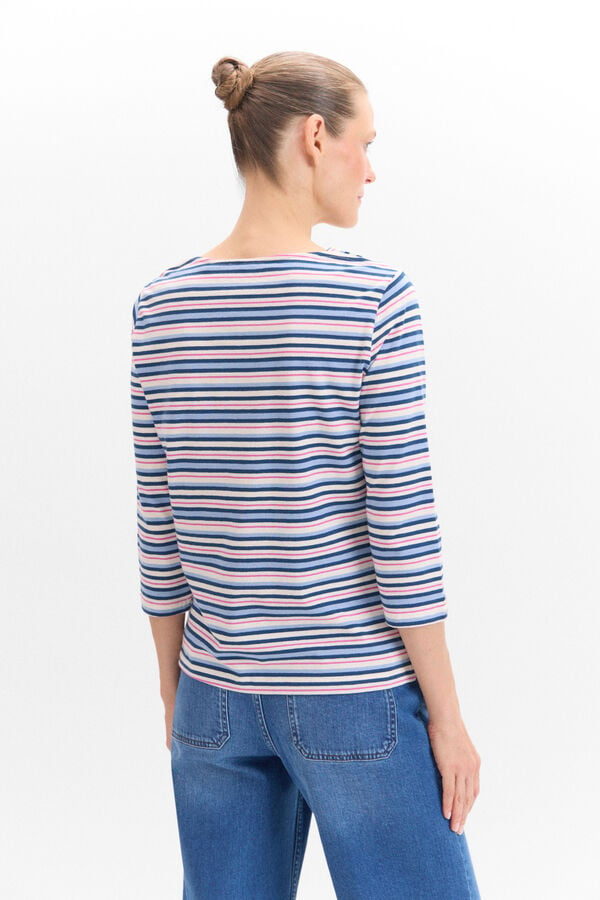 Cortefiel Essential boat neck T-shirt Multicolour