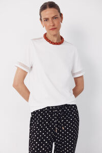 Cortefiel Hemstitch detail t-shirt