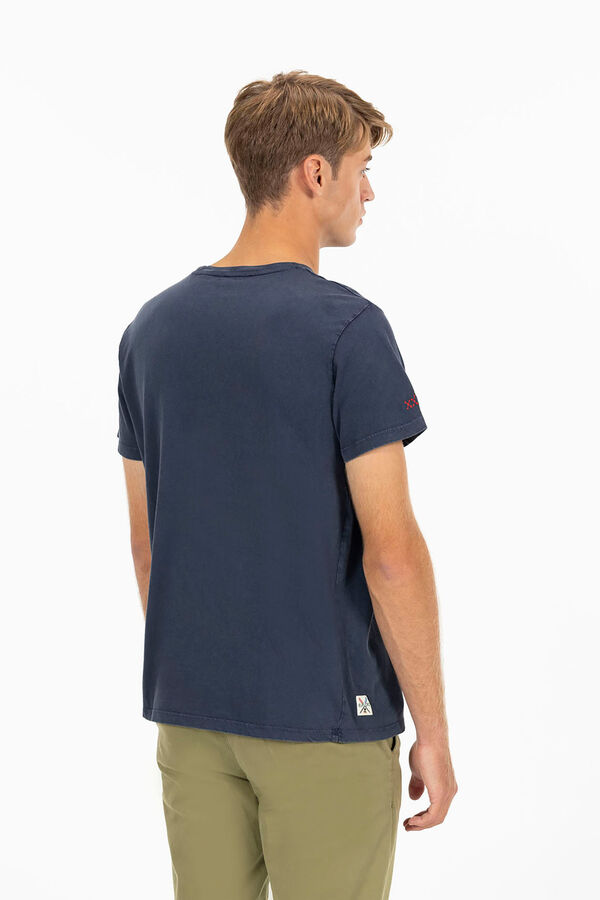 elPulpo Camiseta étnica com estampado de remo  Azul