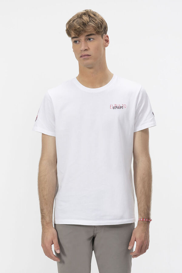 elPulpo Camiseta com logo triplo Branco