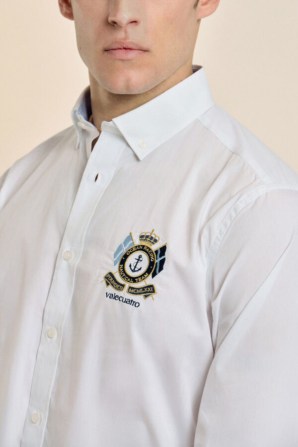 Valecuatro Camisa do escudo Branco