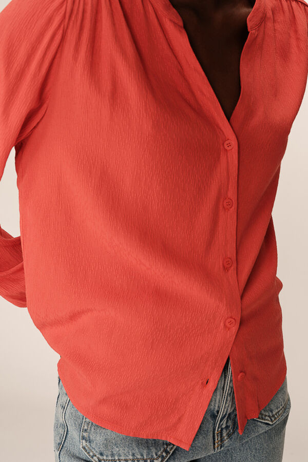 Grace & Mila Blusa de mangas comprida com corte regular Vermelho