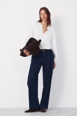 Cortefiel Blusa mao botones Marfil