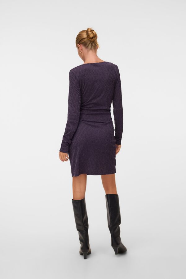 Vero Moda Vestido curto metalizado Roxo