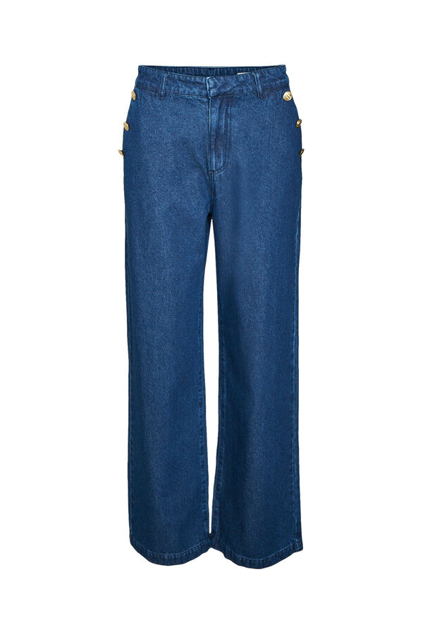 Vero Moda Pantalón vaquero de tiro alto Azul marino