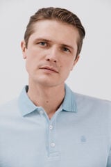 Cortefiel Oxford polo shirt Blue