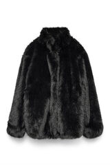 Vero Moda Curve Sobretudo de pele curto plus size Preto