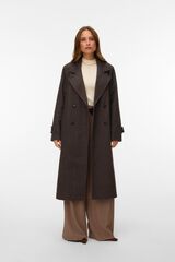 Vero Moda Sobretudo comprido cruzado Castanho