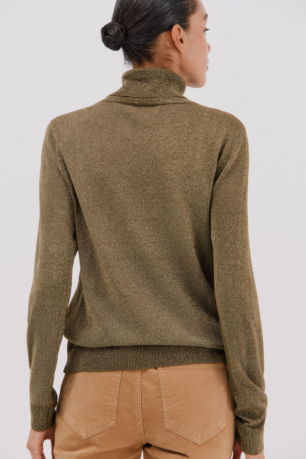 Cortefiel Fine lurex sweater Green