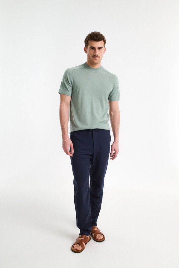 Selected Camiseta 100% lã merino Verde