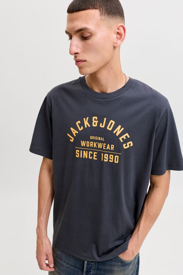Jack & Jones Print regular fit T-shirt Navy