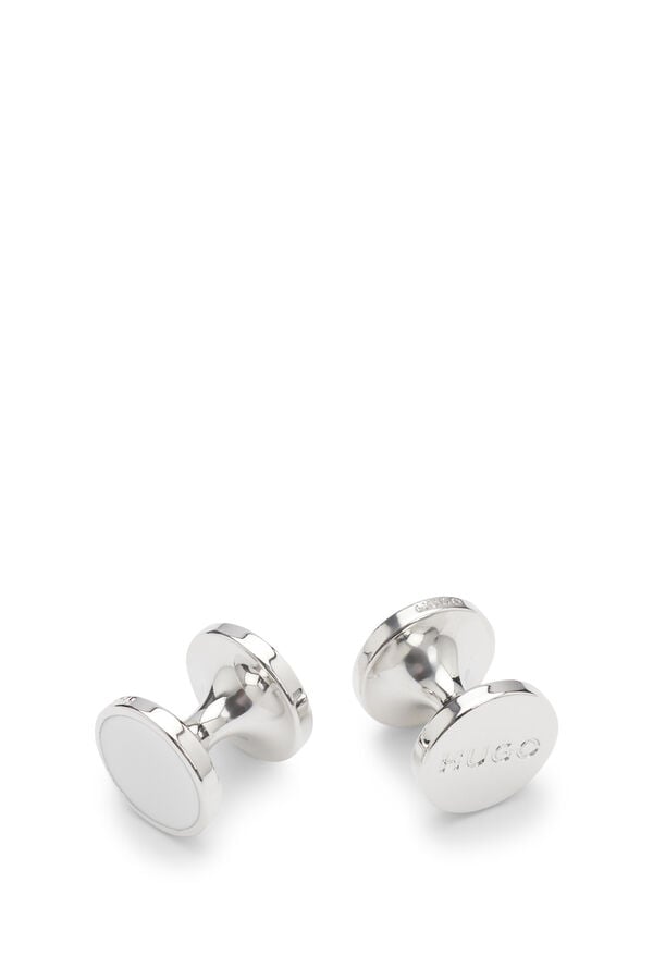 HUGO Abotoaduras redondas Branco