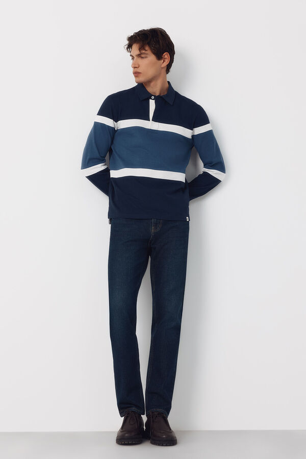 Cortefiel Rugby shirt  Navy