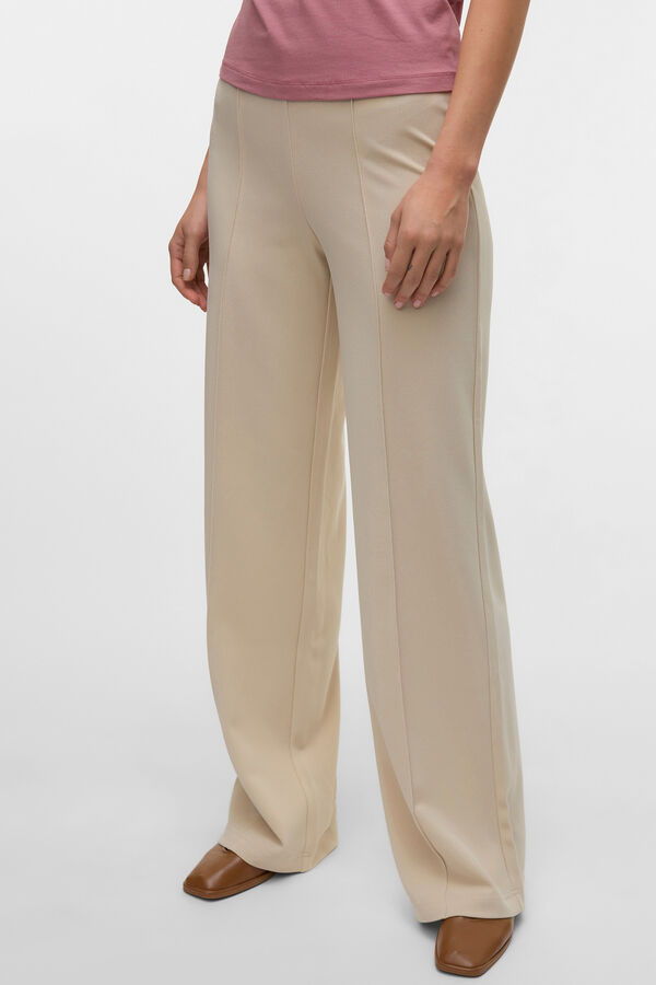 Vero Moda Calça social elástica Cinzento