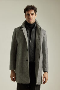 Cortefiel Gingham coat Grey