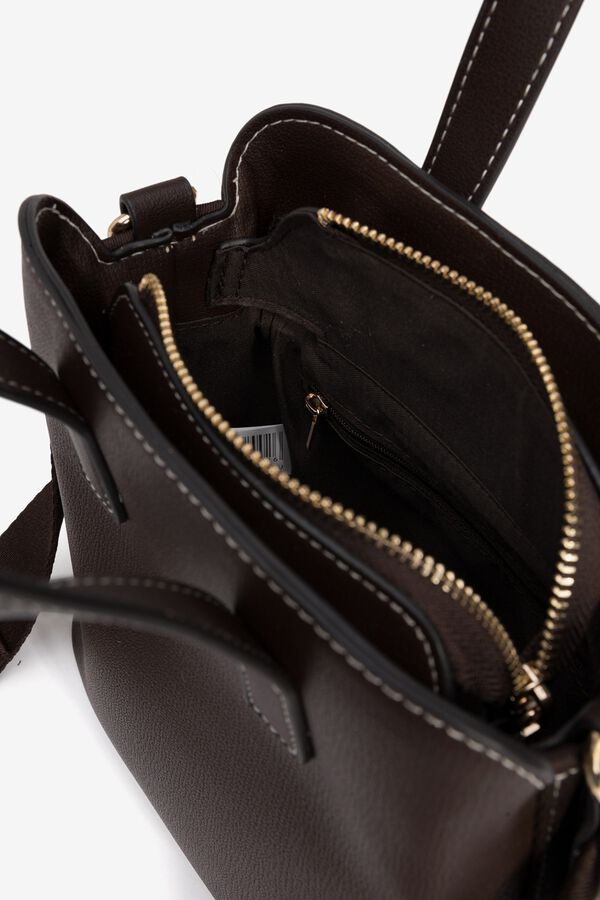 Vilanova Carteira com al&ccedil;a larga Castanho