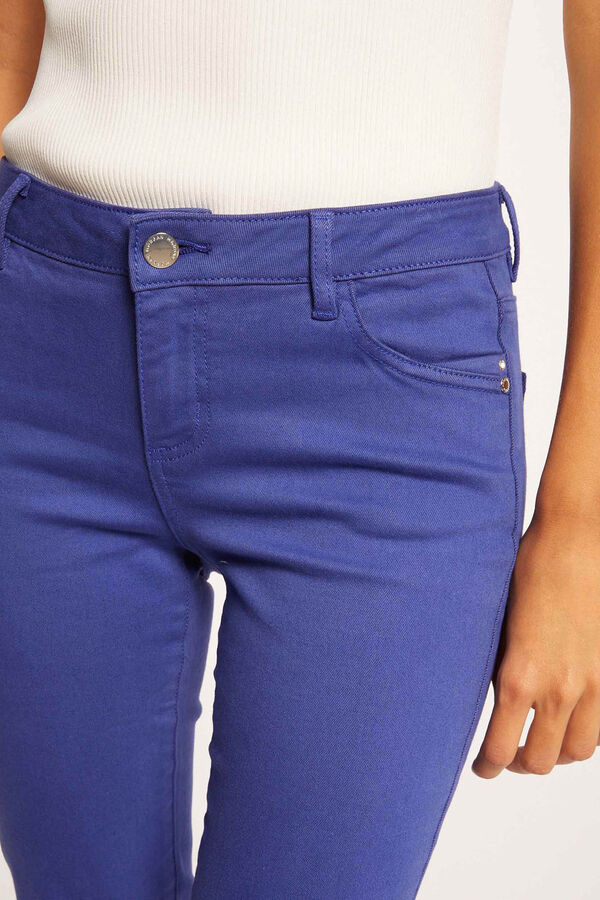 Morgan Low rise skinny trousers Purple