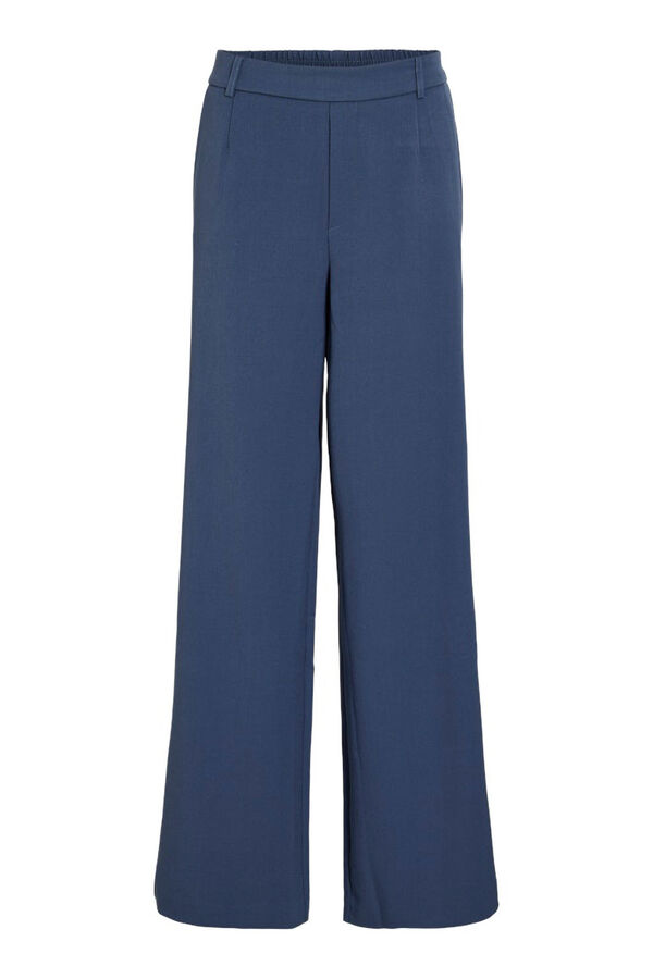 Vila Wide tailored trousers Blue