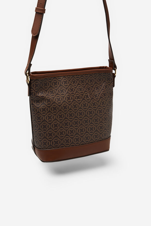 Cortefiel Bucket monogram Printed brown