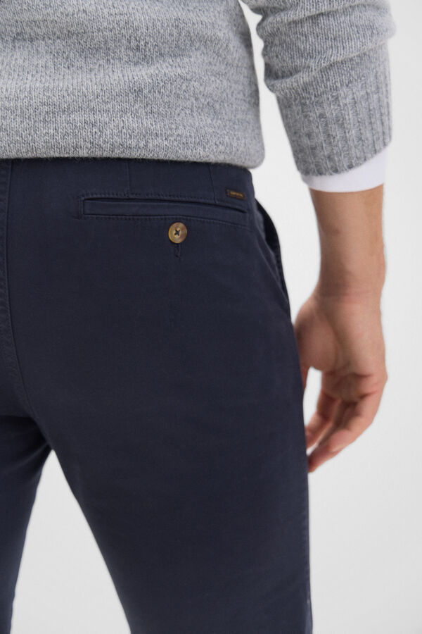 Cortefiel Pantalón chino slim fit Azul marino