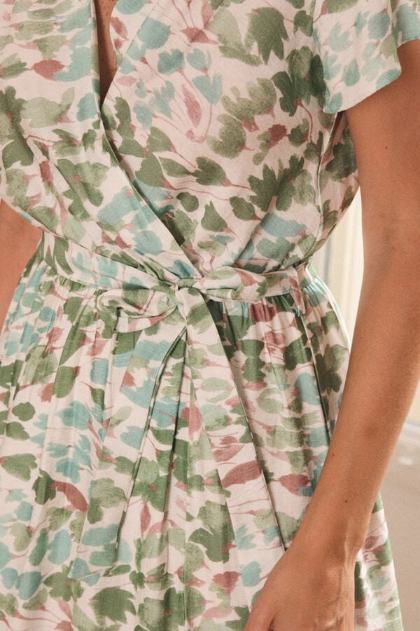 Pol&iacute;n Et Moi Vestido midi Almu Verde