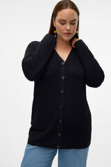 Cortefiel V size neckline cardigan Black