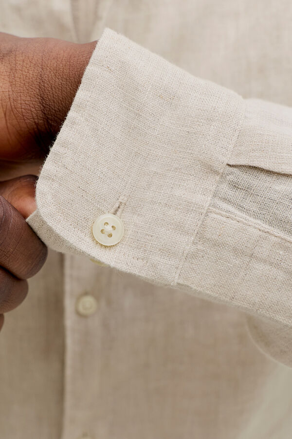 Jack & Jones Camisa de linho relaxed Tostado