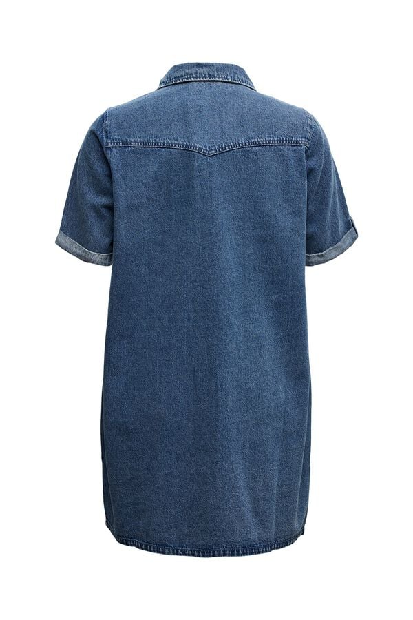 Vero Moda Curve Vestido jeans curto tamanhos grandes Azul
