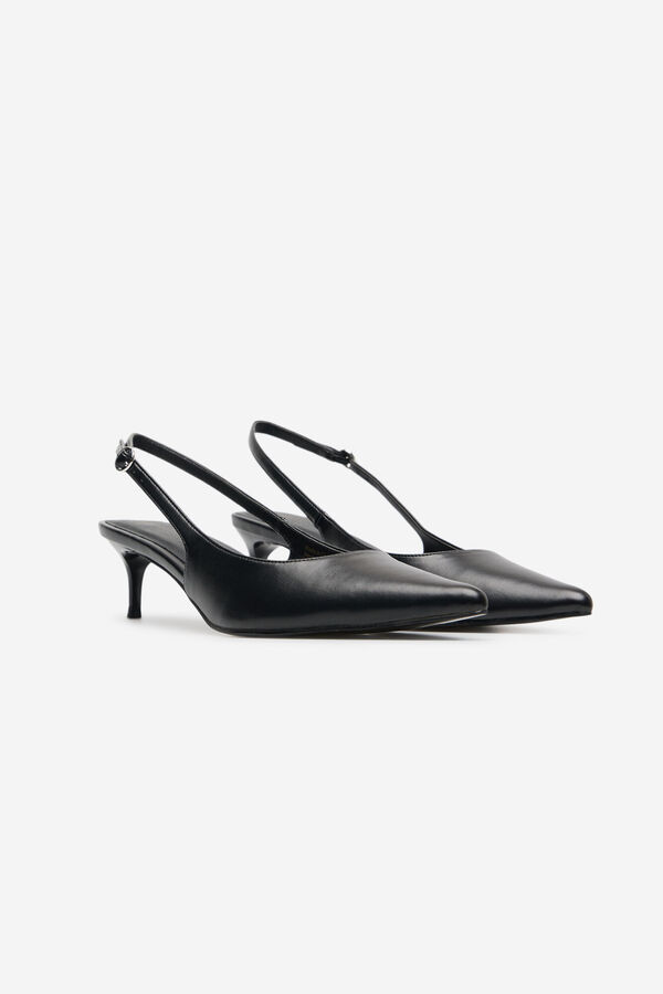 Cortefiel Open-back court shoe Black