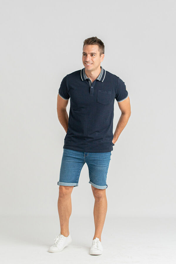 Privata Basic 100% cotton piqué polo shirt Navy