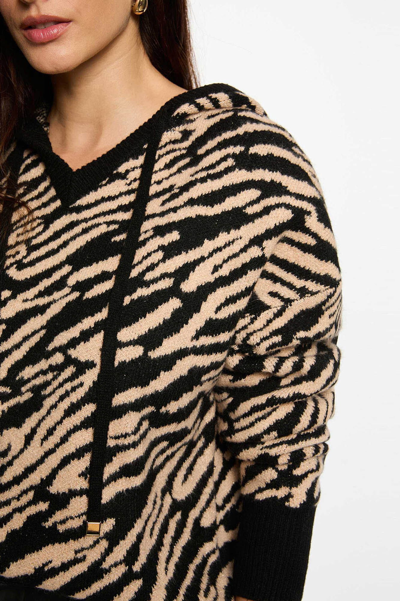 Morgan Camisola curto com capuz