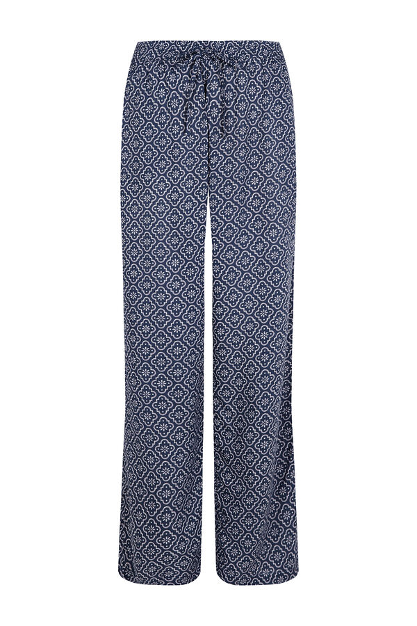 Cortefiel Cal&ccedil;a fluida estampada Azul