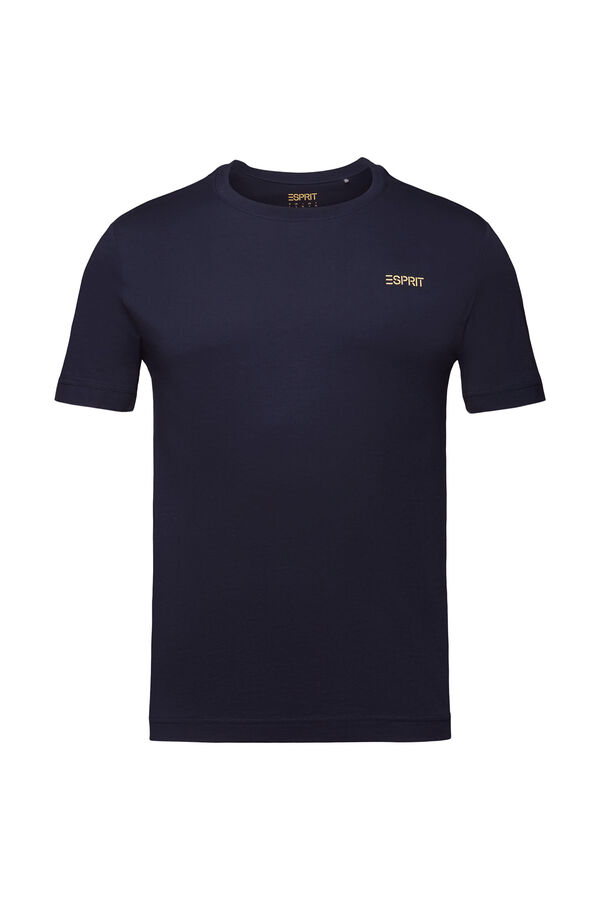 Cortefiel Essential slim-fit cotton T-shirt Navy