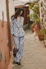 Slowlove Chaqueta blazer estampada Azul