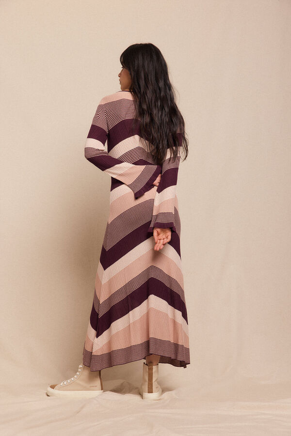 Slowlove Zigzag jersey-knit dress Ivory